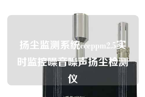 扬尘监测系统cceppm2.5实时监控噪音噪声扬尘检测仪